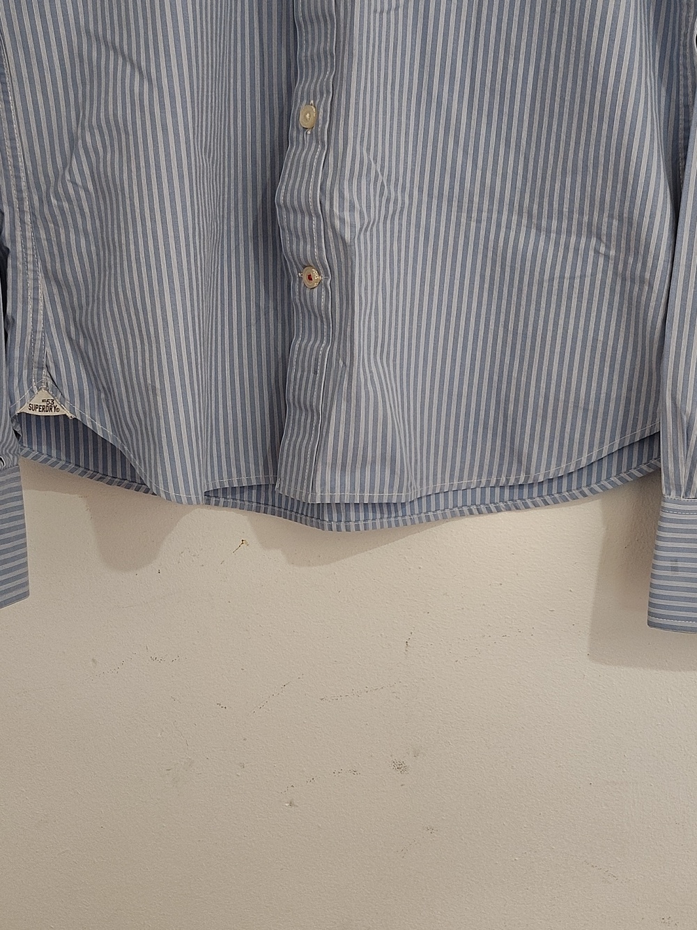 Superdry Men's Blue & White Striped Button-Down Shirt - Picture 6 of 8